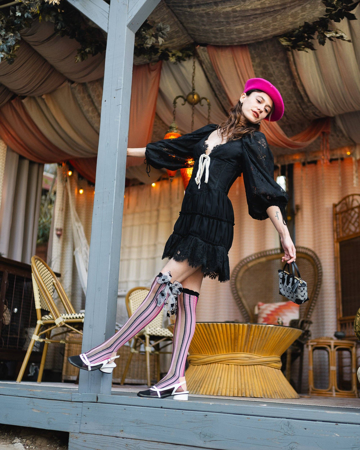 Parisian Stripe Knee High