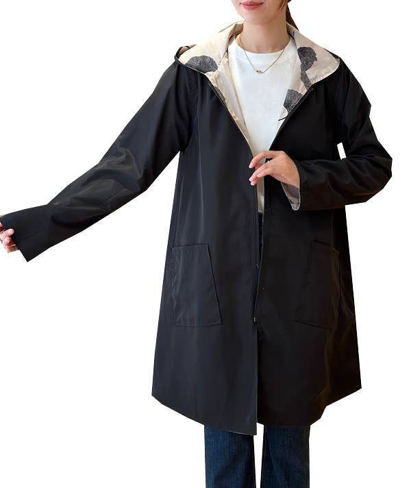 Reversible Hooded Rain Coat