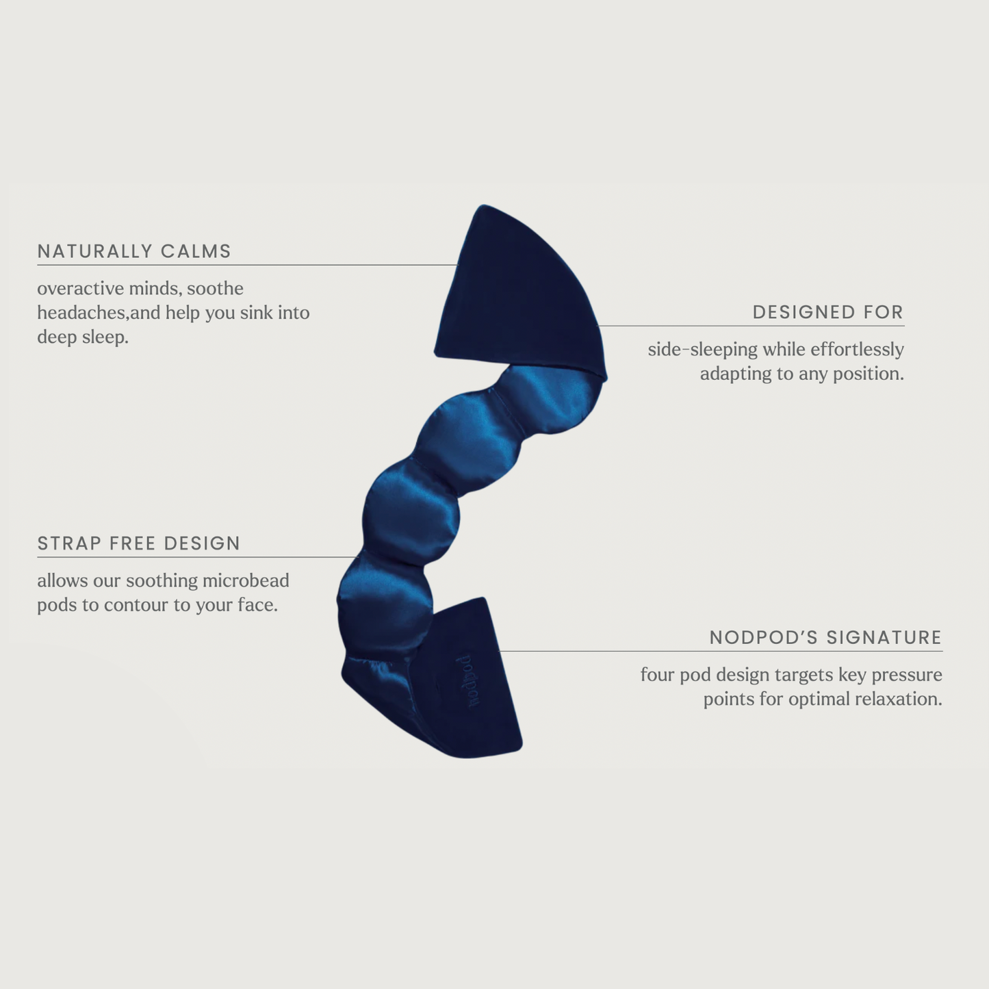 Nodpod Silk Weighted Sleep Mask | Willow