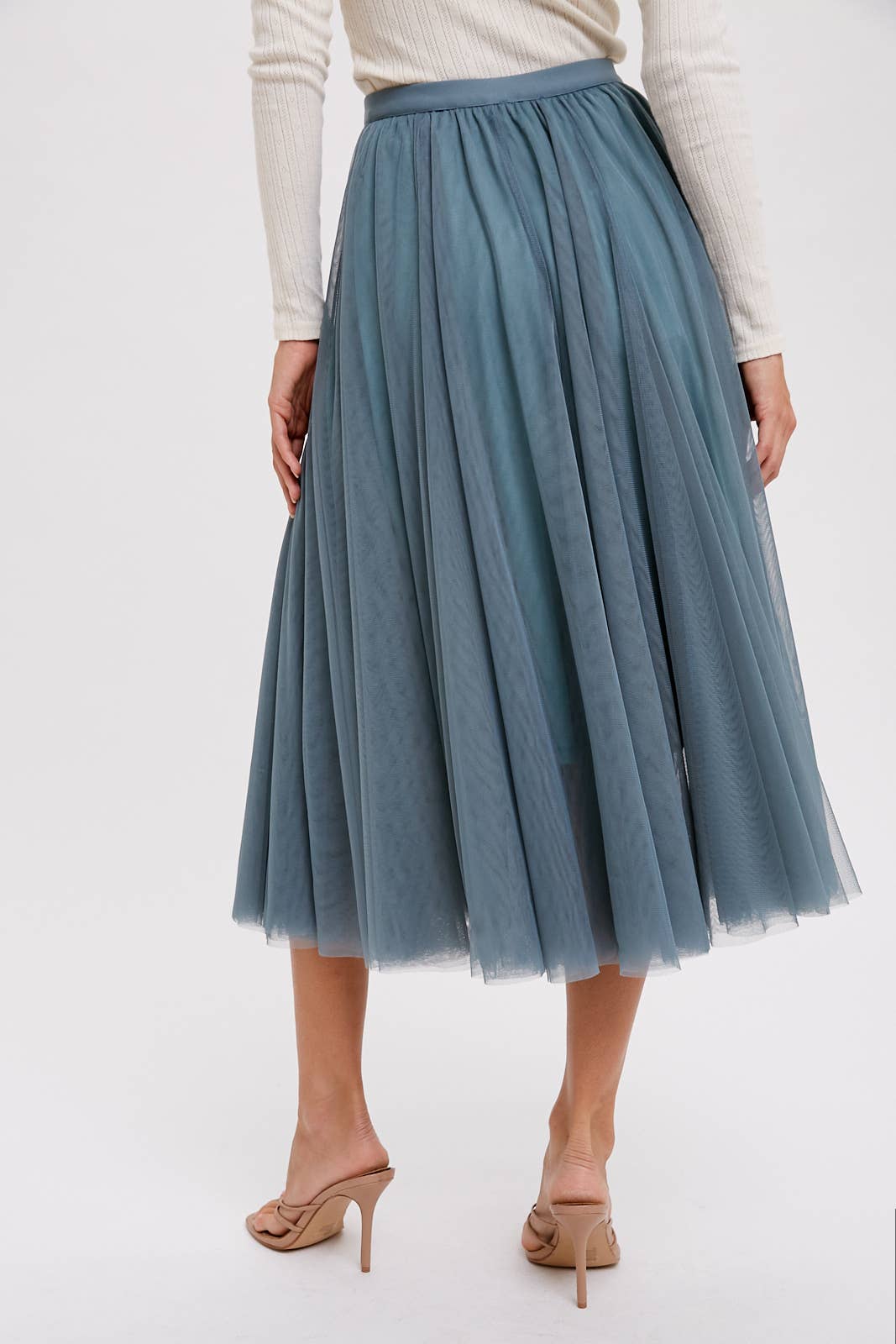 Tulle Midi Skirt | Mauve