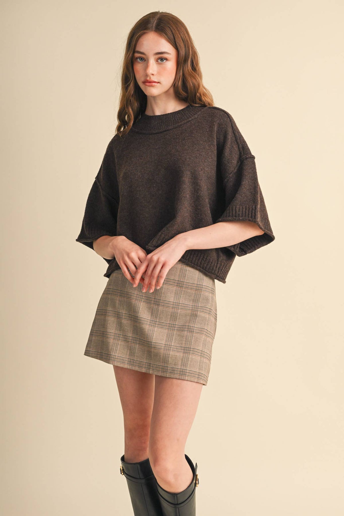 & Mercie Purple Sweater