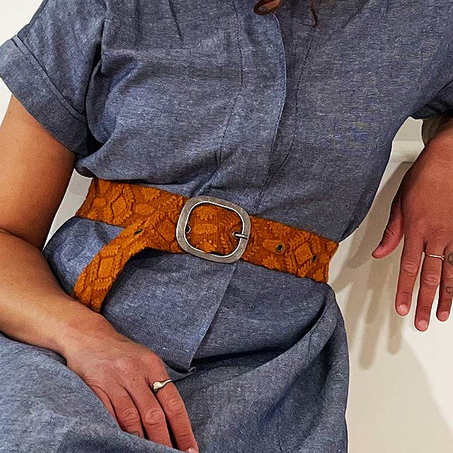 Belt | Terracotta Embroidered | S