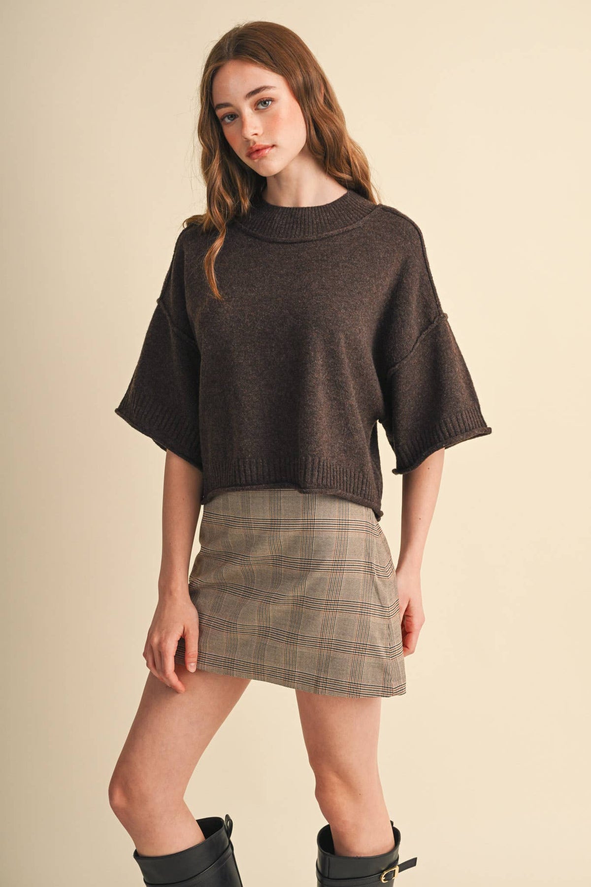 & Mercie Purple Sweater