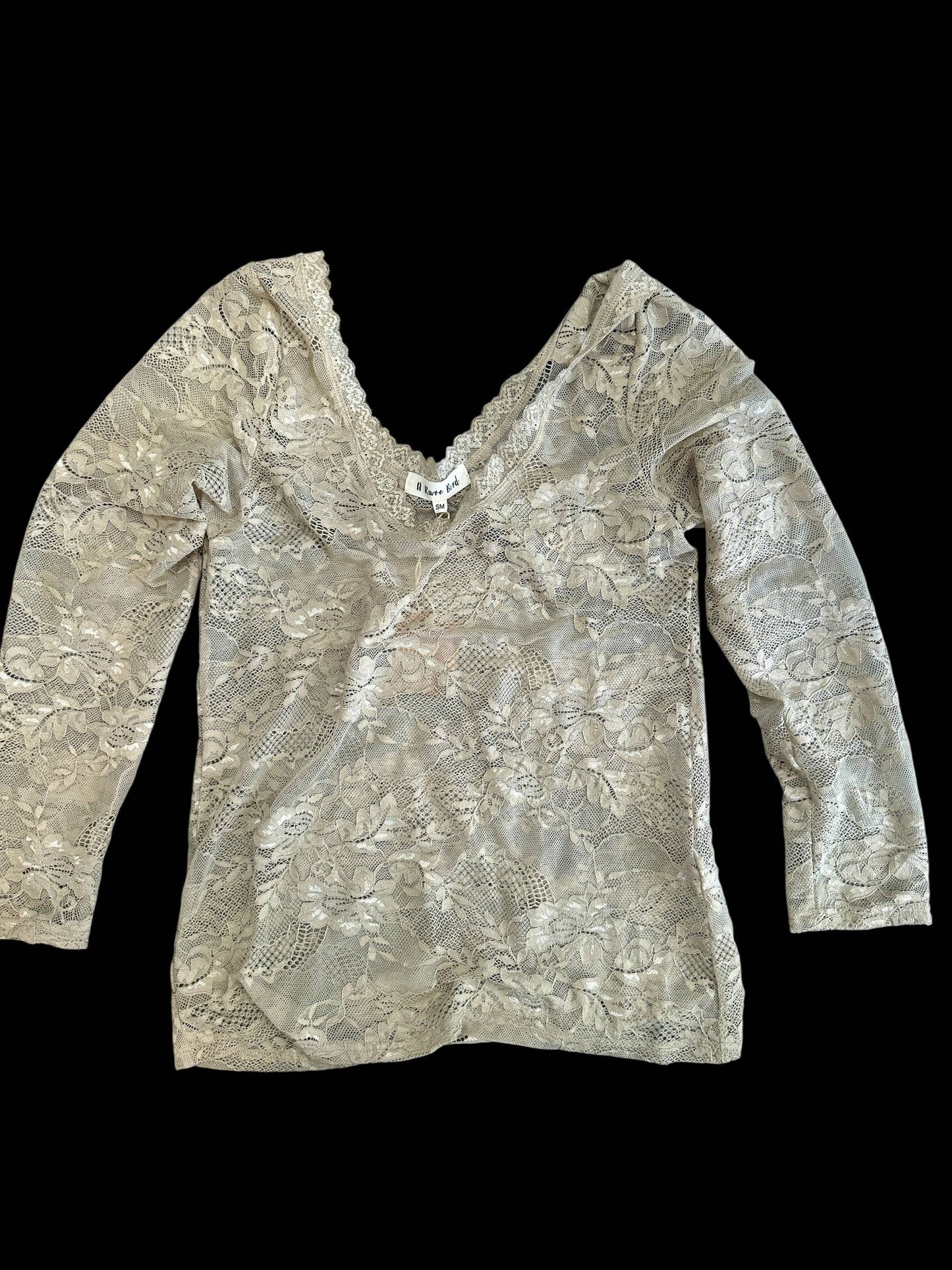 Lace Vintage Layer Shirt I Sand