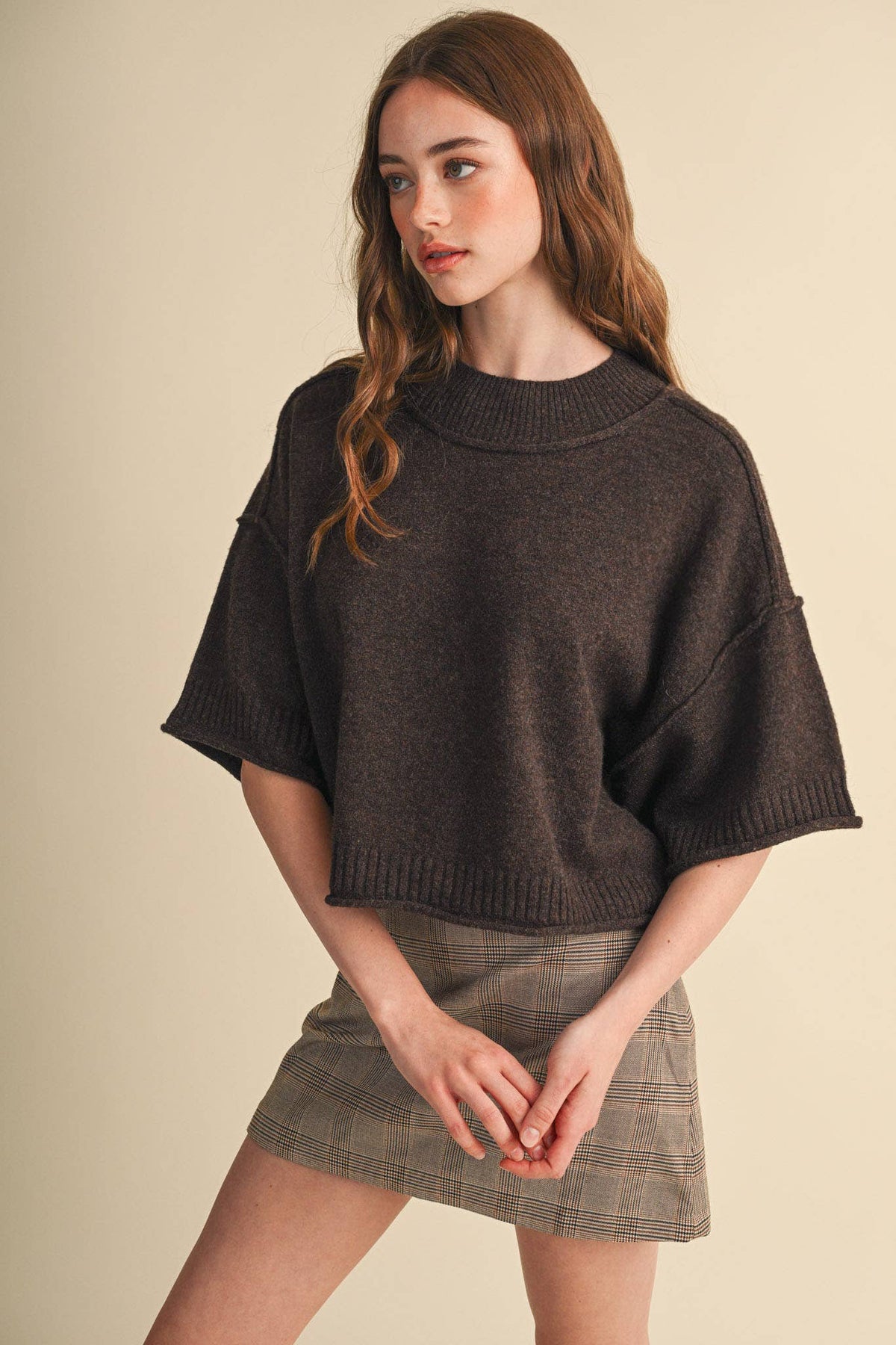 & Mercie Purple Sweater