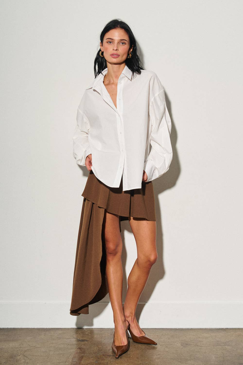 WOVEN POPLIN SHIRT I White