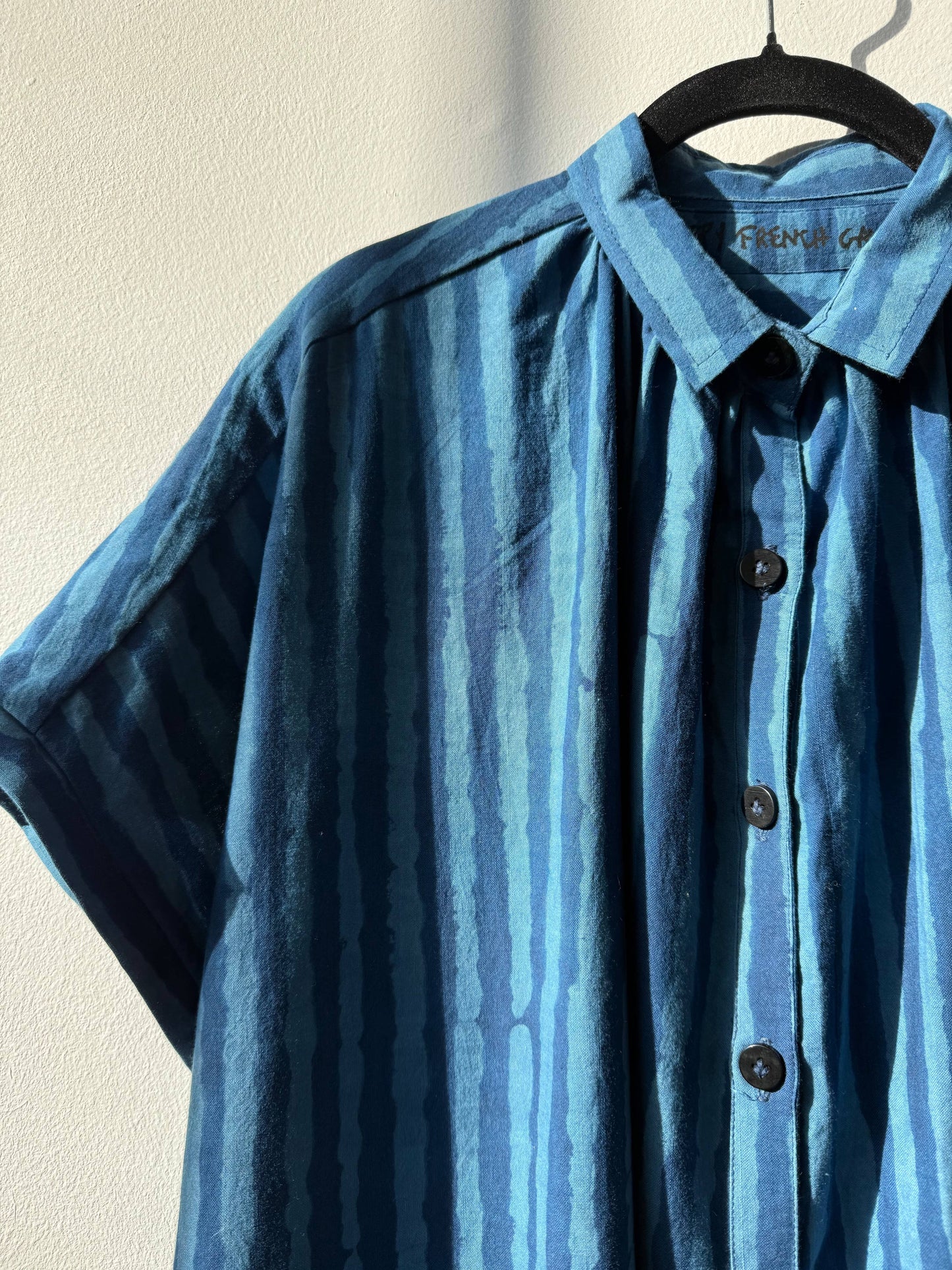 Elise Indigo Stripe Dress