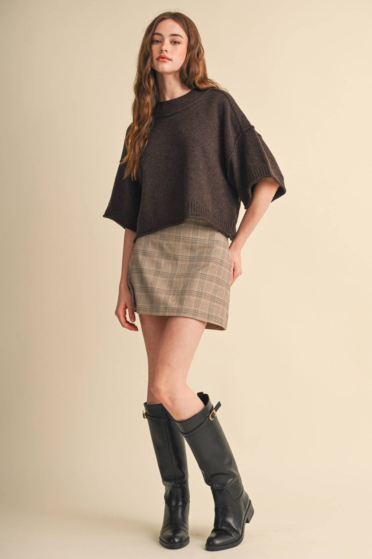 & Mercie Purple Sweater