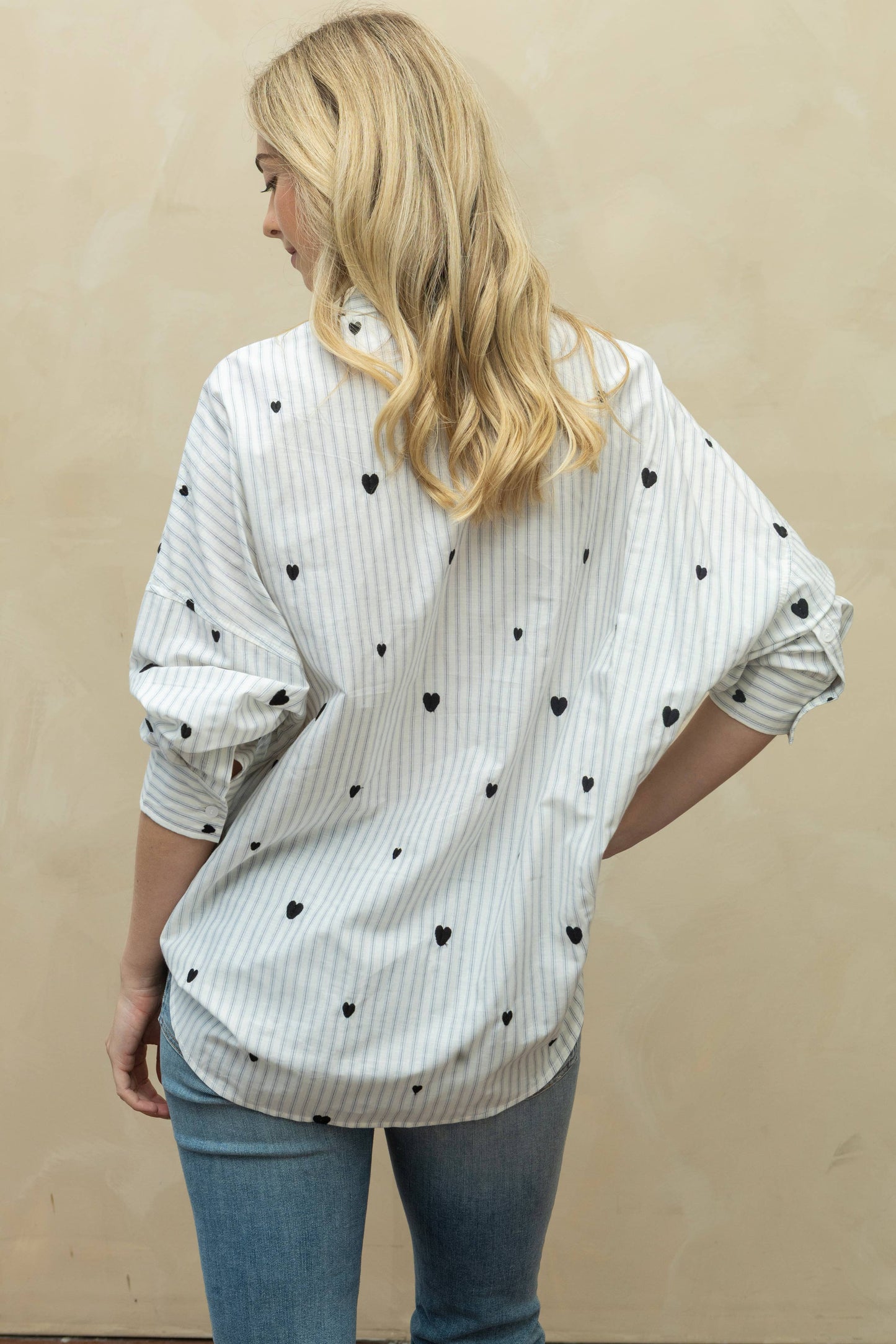 Heart Embroidery Shirt