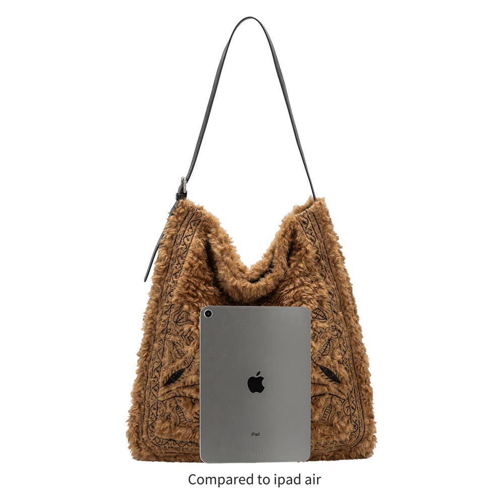 Annie Faux Fur Tote Bag