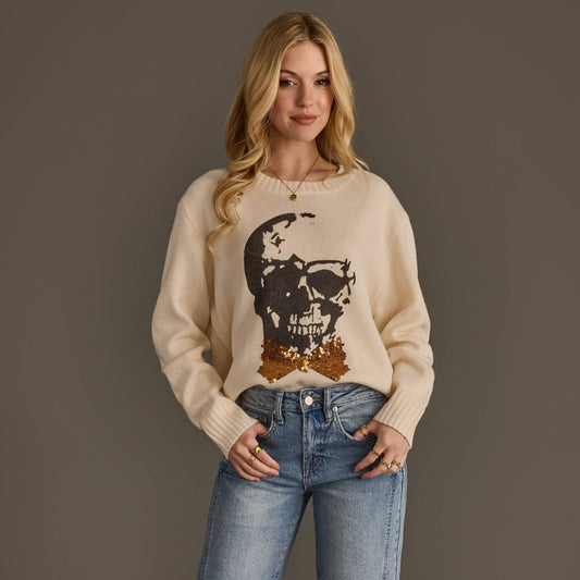 Large Skull Sweater / Ivory