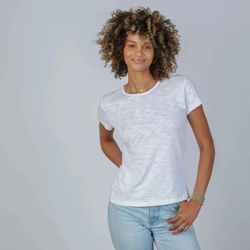 Short Sleeve Crew | White