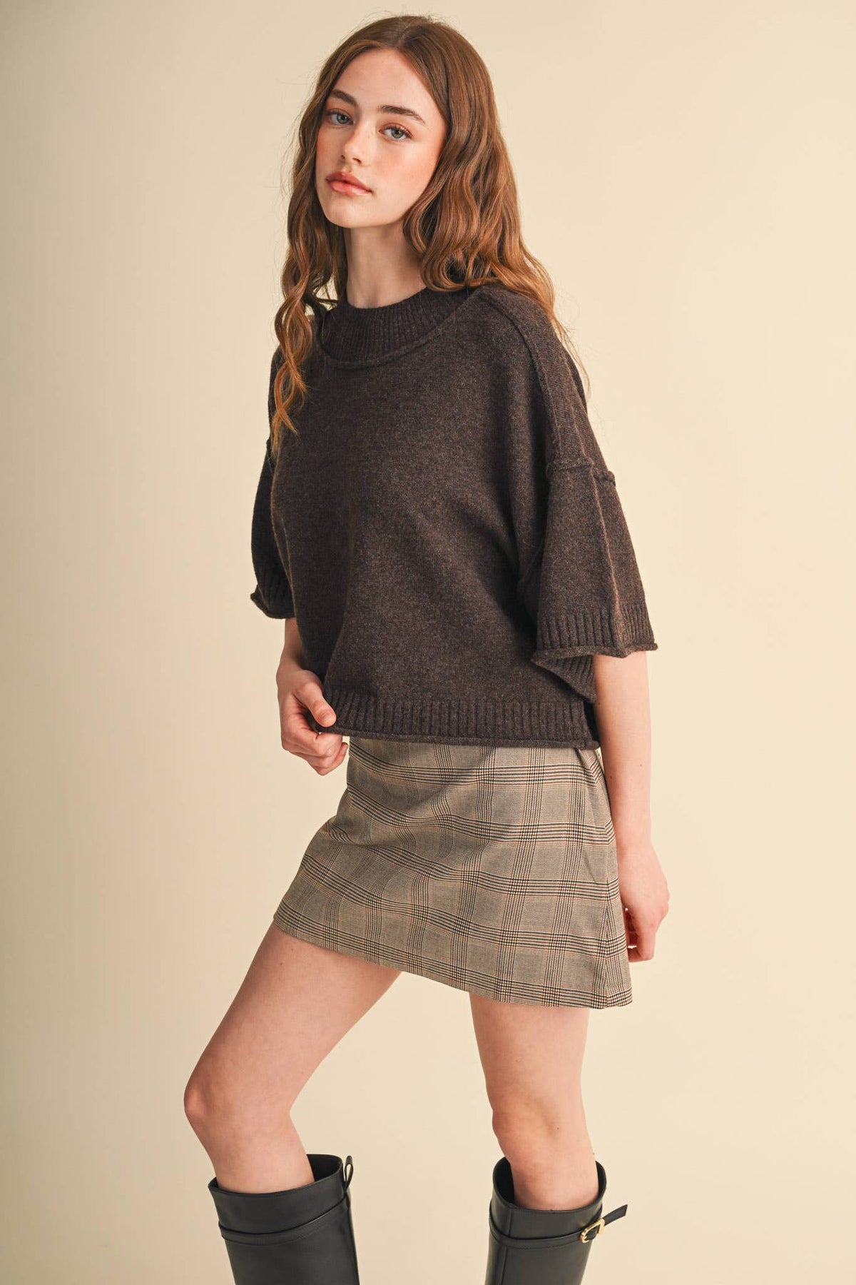 & Mercie Purple Sweater