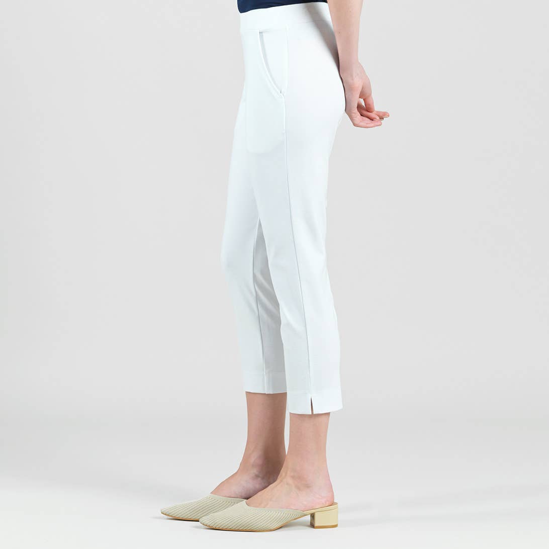 White Pull-On Capri