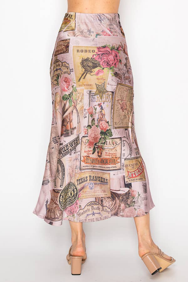 Rose Western Skirt