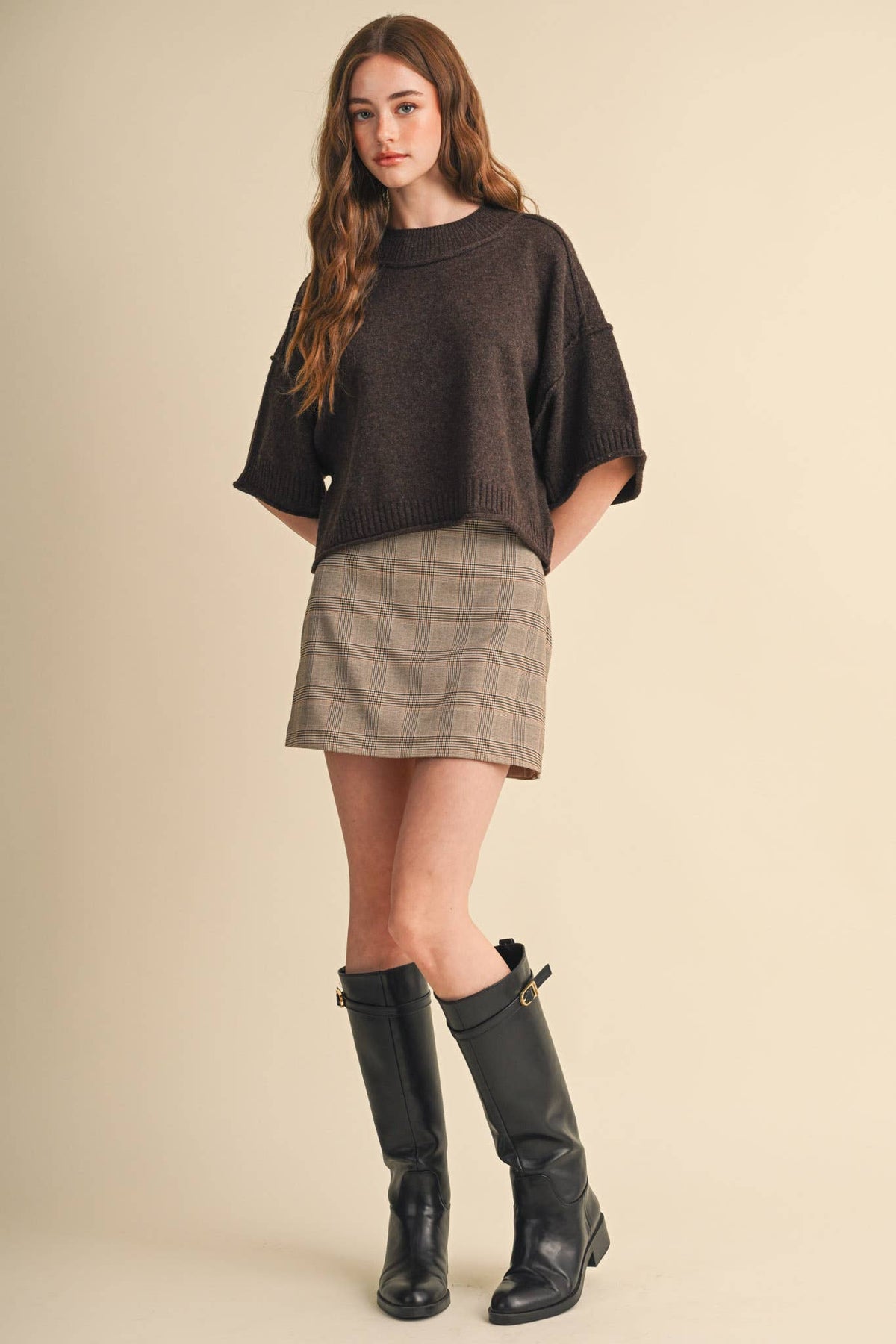 & Mercie Purple Sweater
