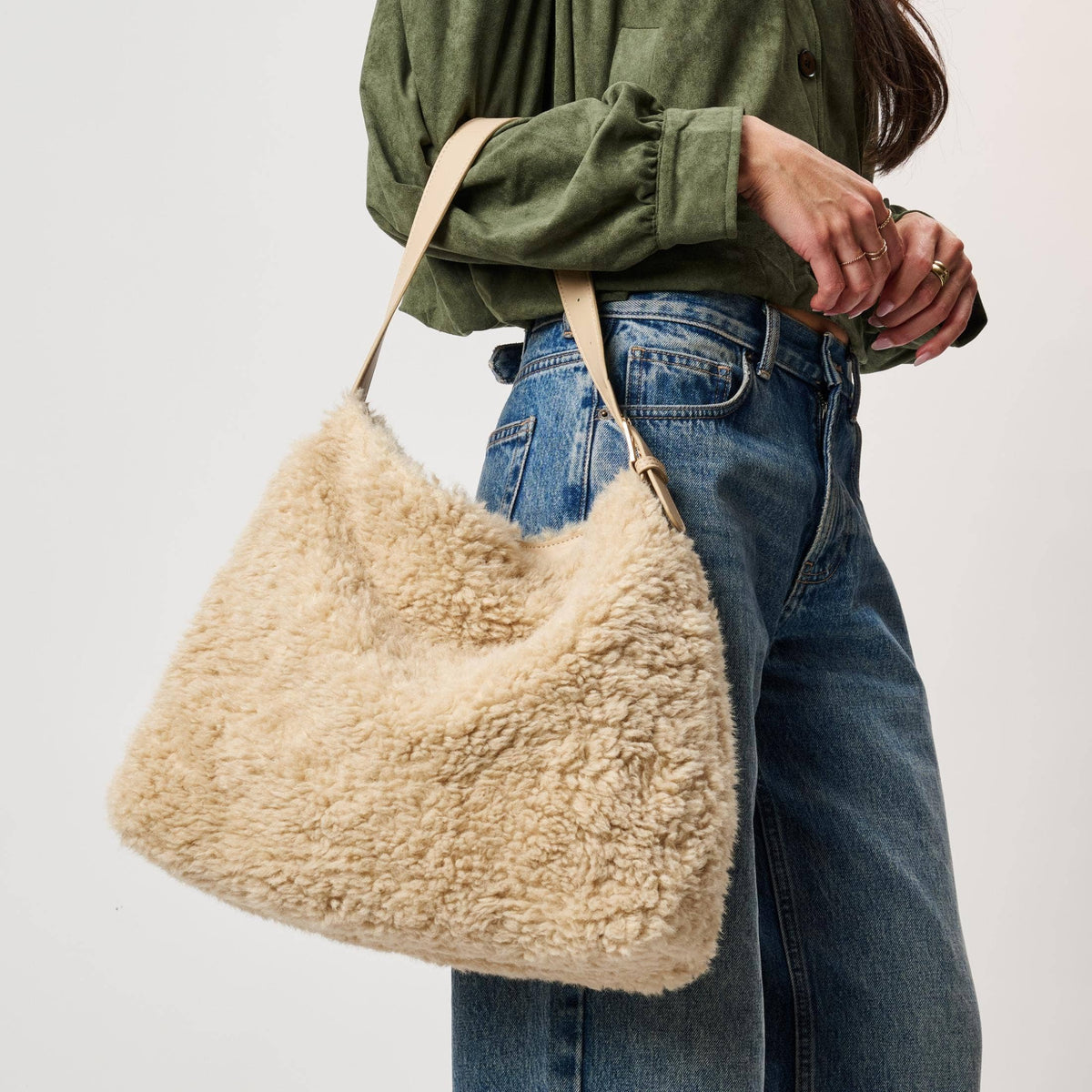 Neve Sherpa Tote | Burgundy