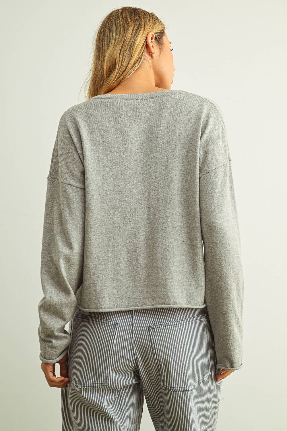 ROLLING HEM TOP MOCHA