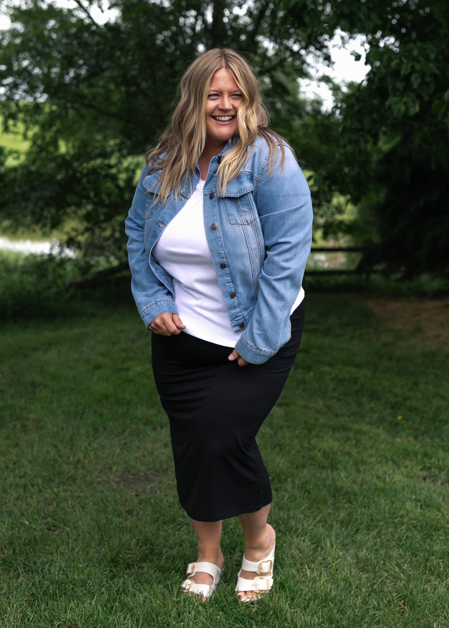 Kate Black Midi Skirt
