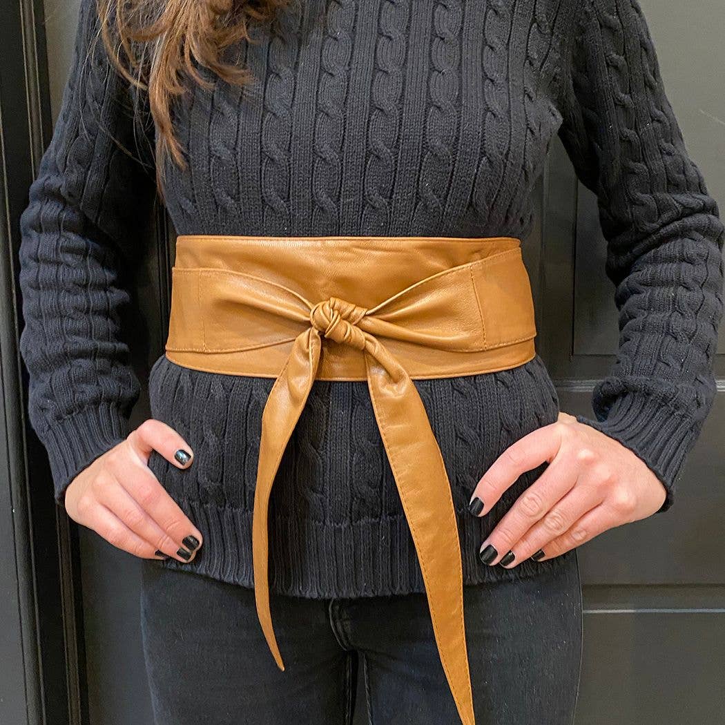 Leather Wrap Belt I Red