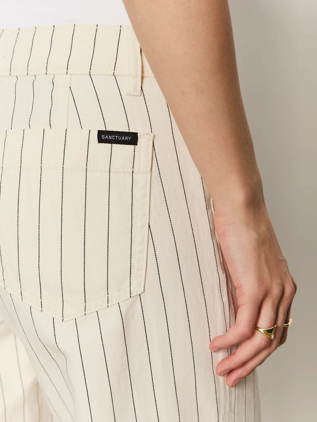 The Marine Jean | Bleached Pinstripe