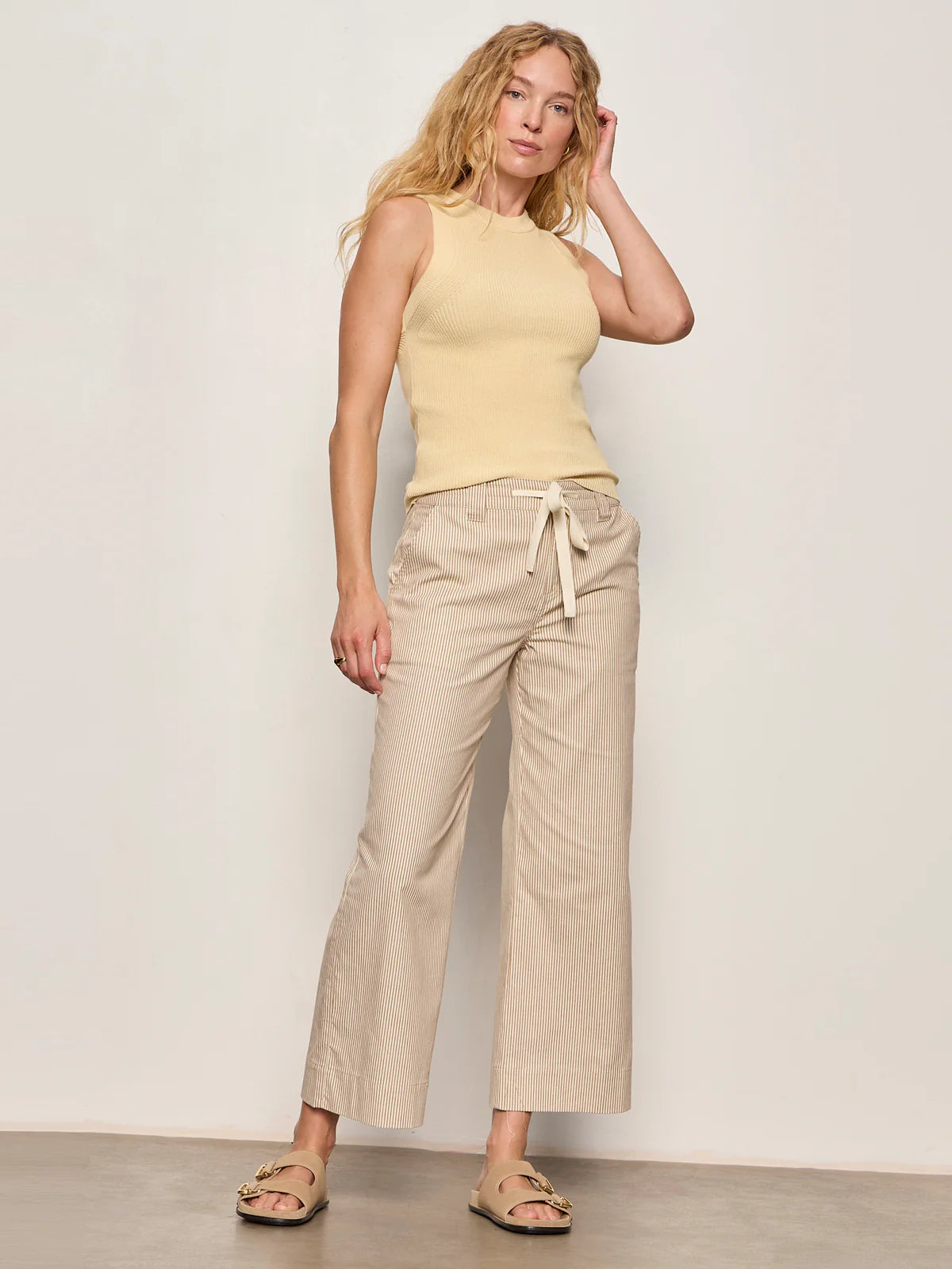 Lily Stripe Cropped Pant
