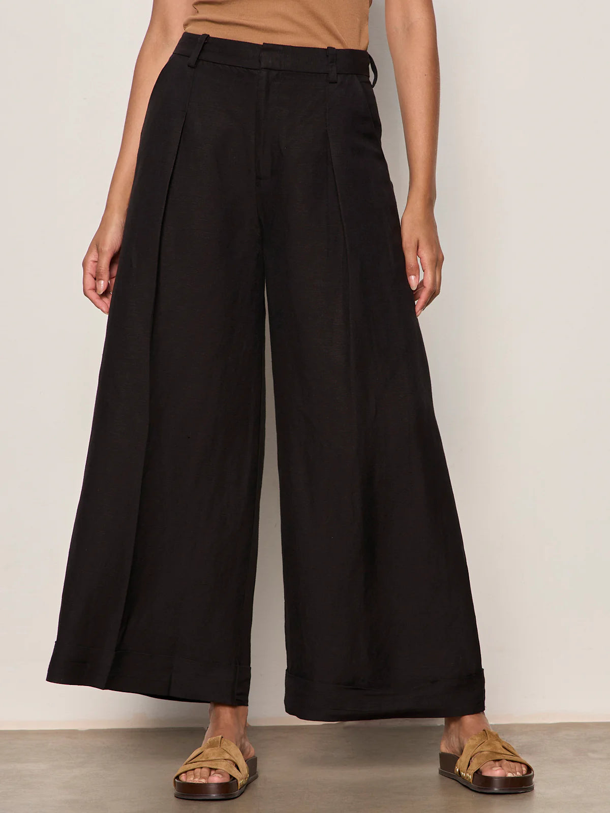 Terrace Linen Pant | Black