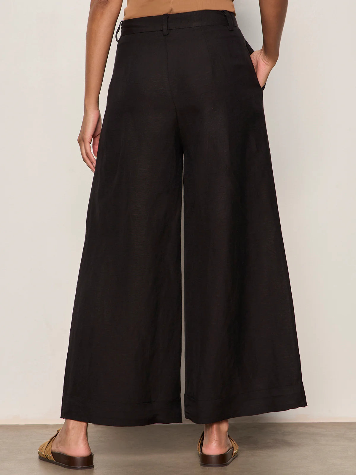 Terrace Linen Pant | Black