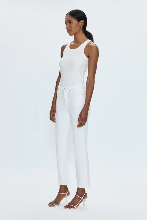 Lennon High Rise Boot Jean | White