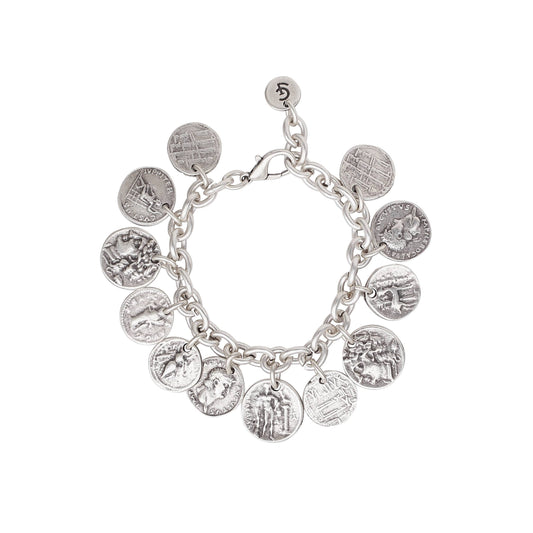 Handmade Pewter Coin Bracelet