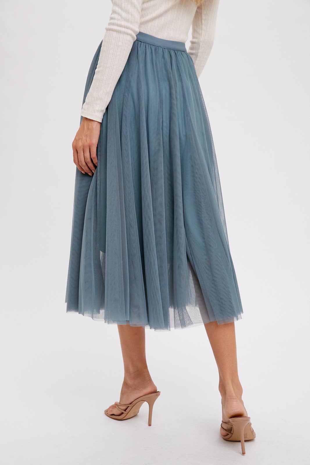 Tulle Midi Skirt | Mauve