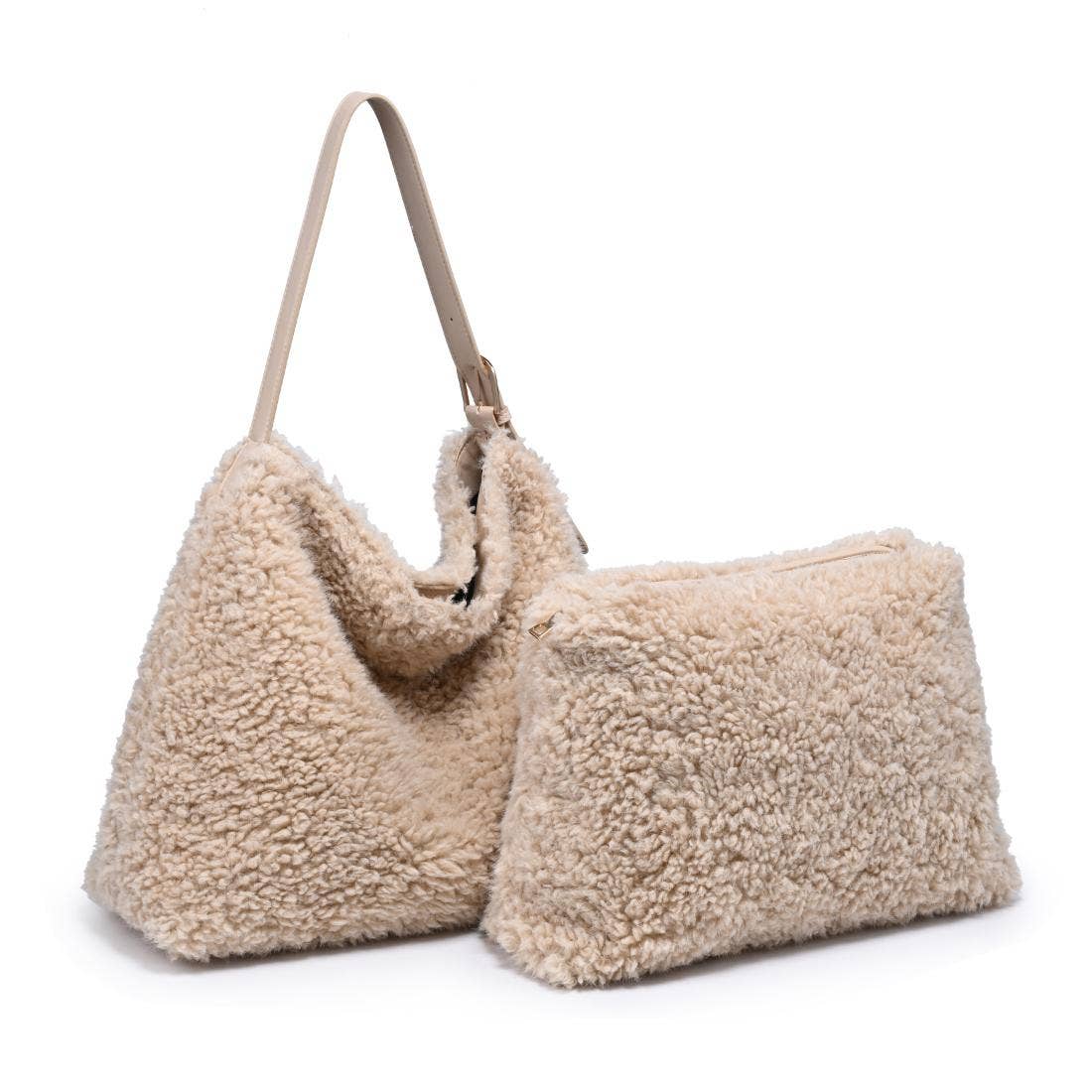 Neve Sherpa Tote | Burgundy