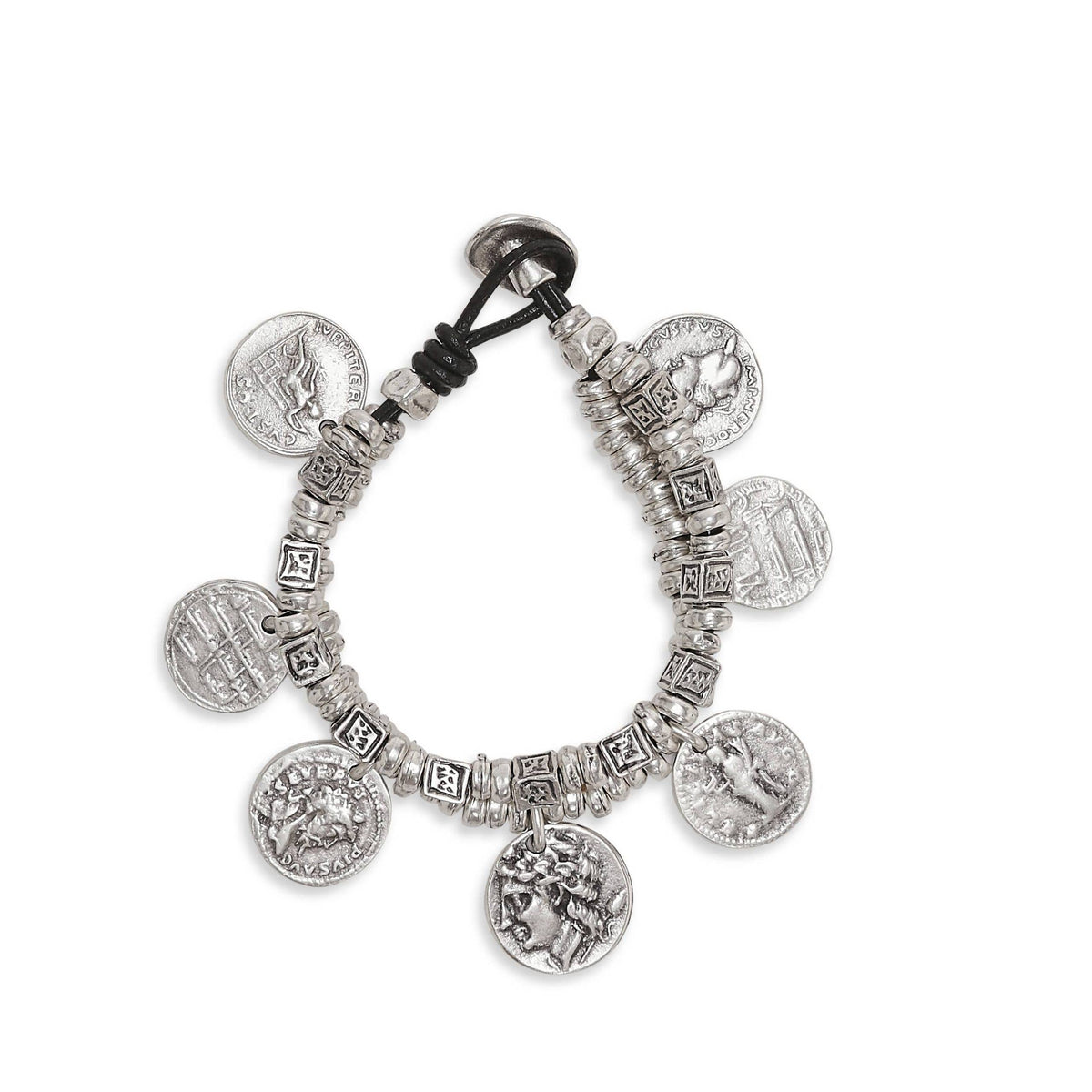 Handmade Pewter Coin Bracelet