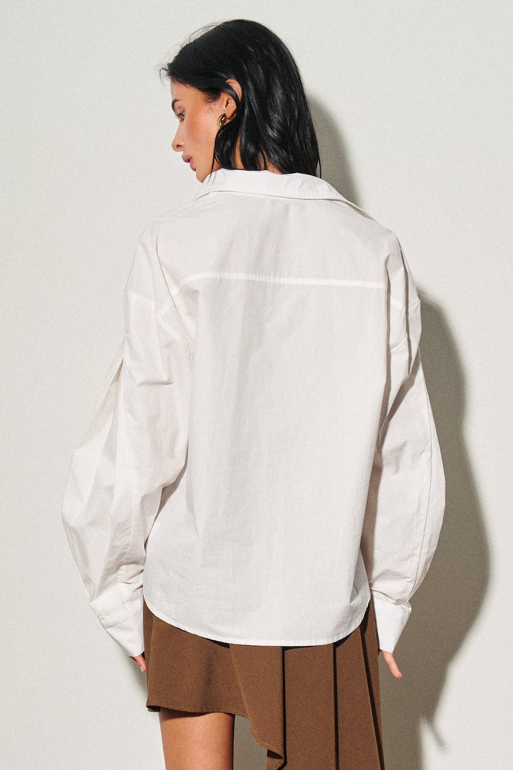 WOVEN POPLIN SHIRT I White