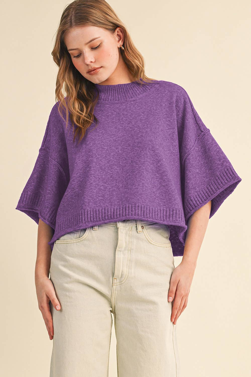 & Mercie Purple Sweater