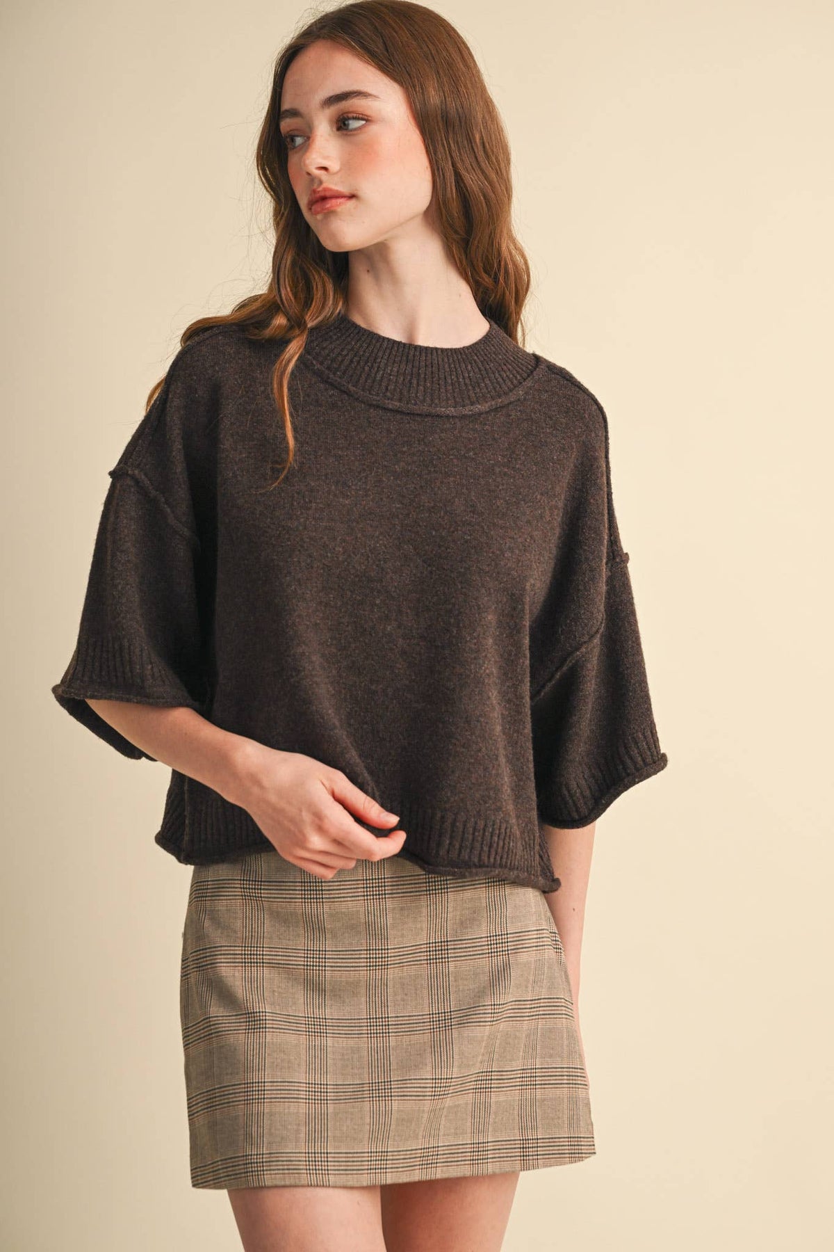 & Mercie Purple Sweater