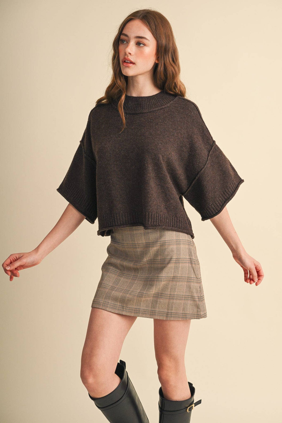& Mercie Purple Sweater