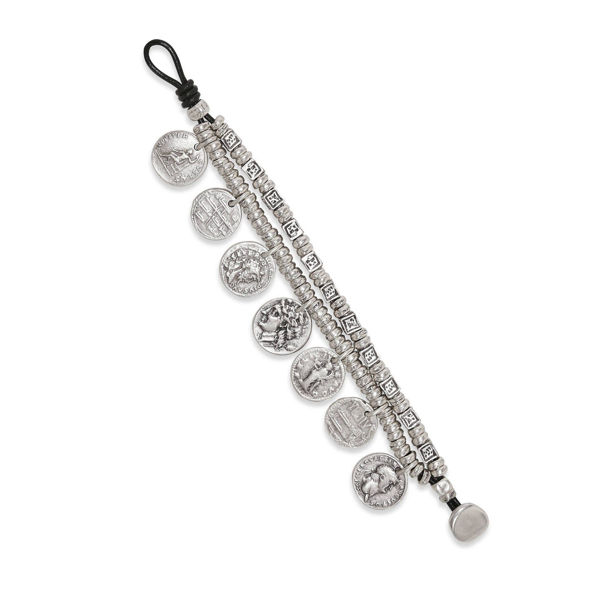 Handmade Pewter Coin Bracelet