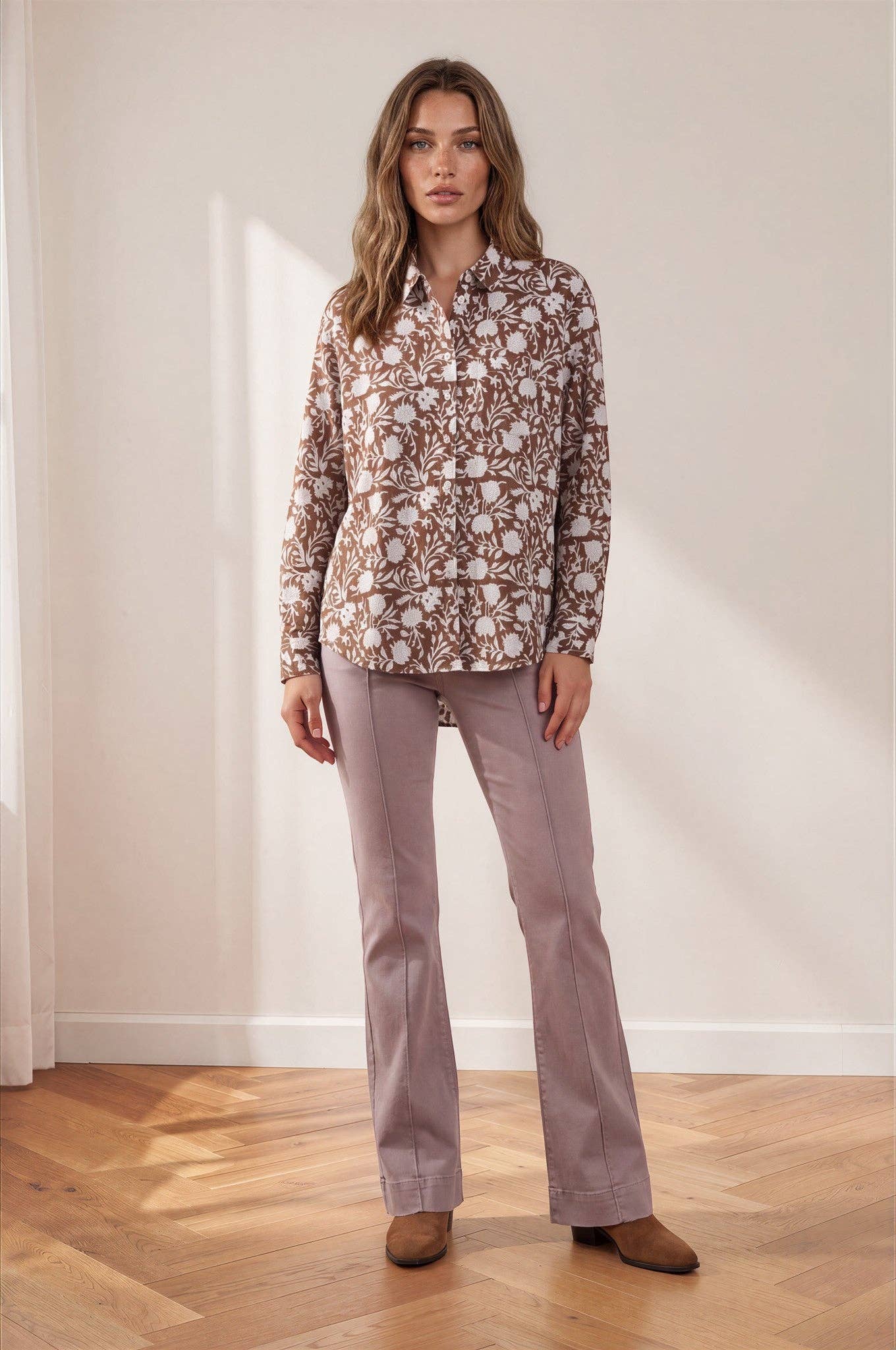 Good Boyfriend Shirt Pinecone/Lavender