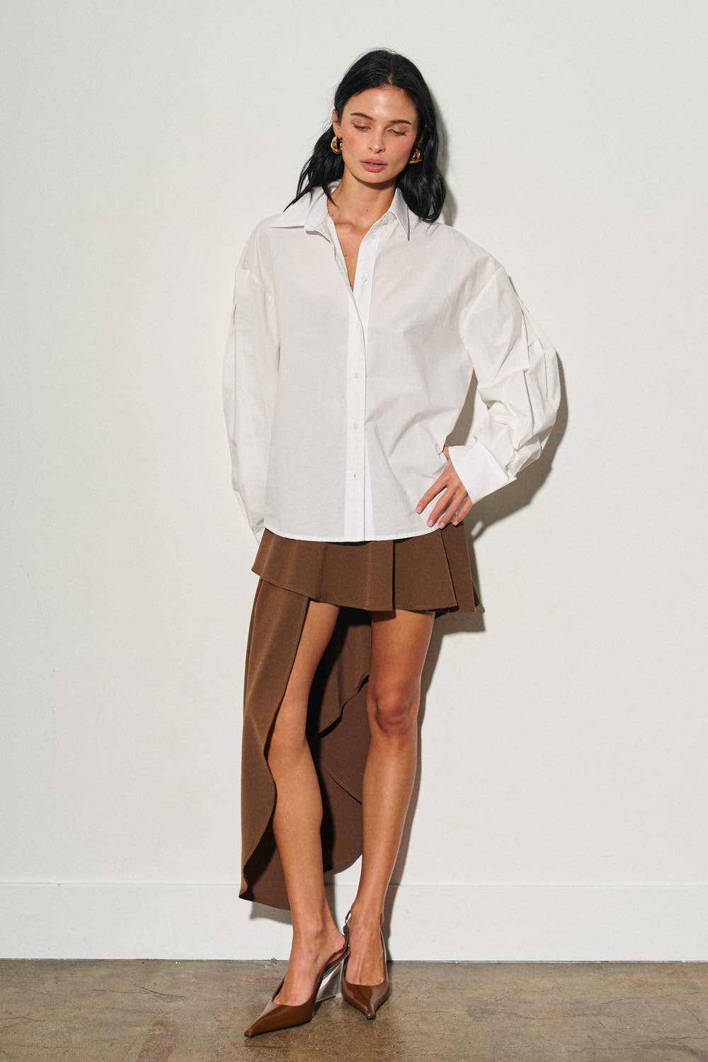WOVEN POPLIN SHIRT I White