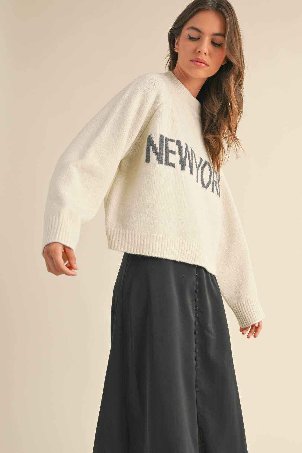 Cream Sweater New York