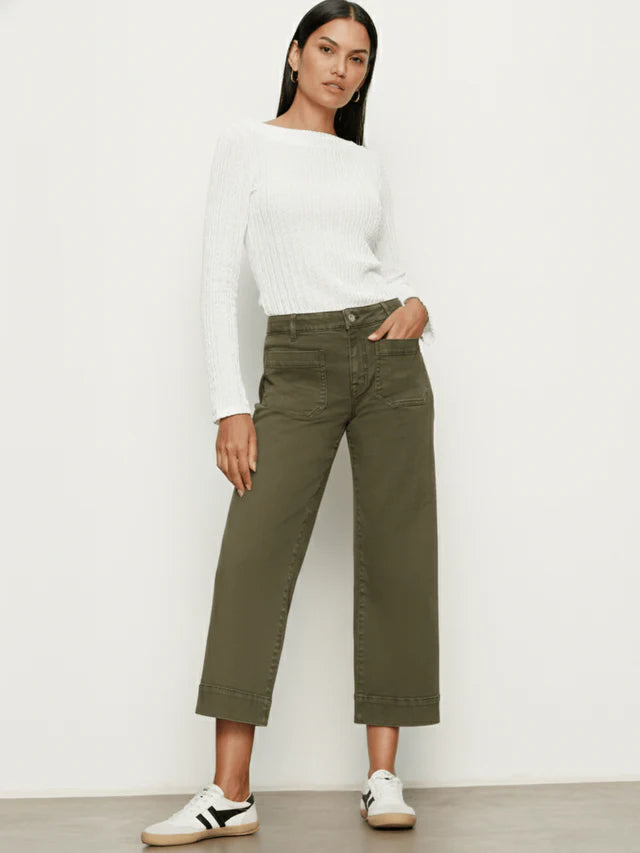Sanctuary Marine Crop Pant | Covert Green