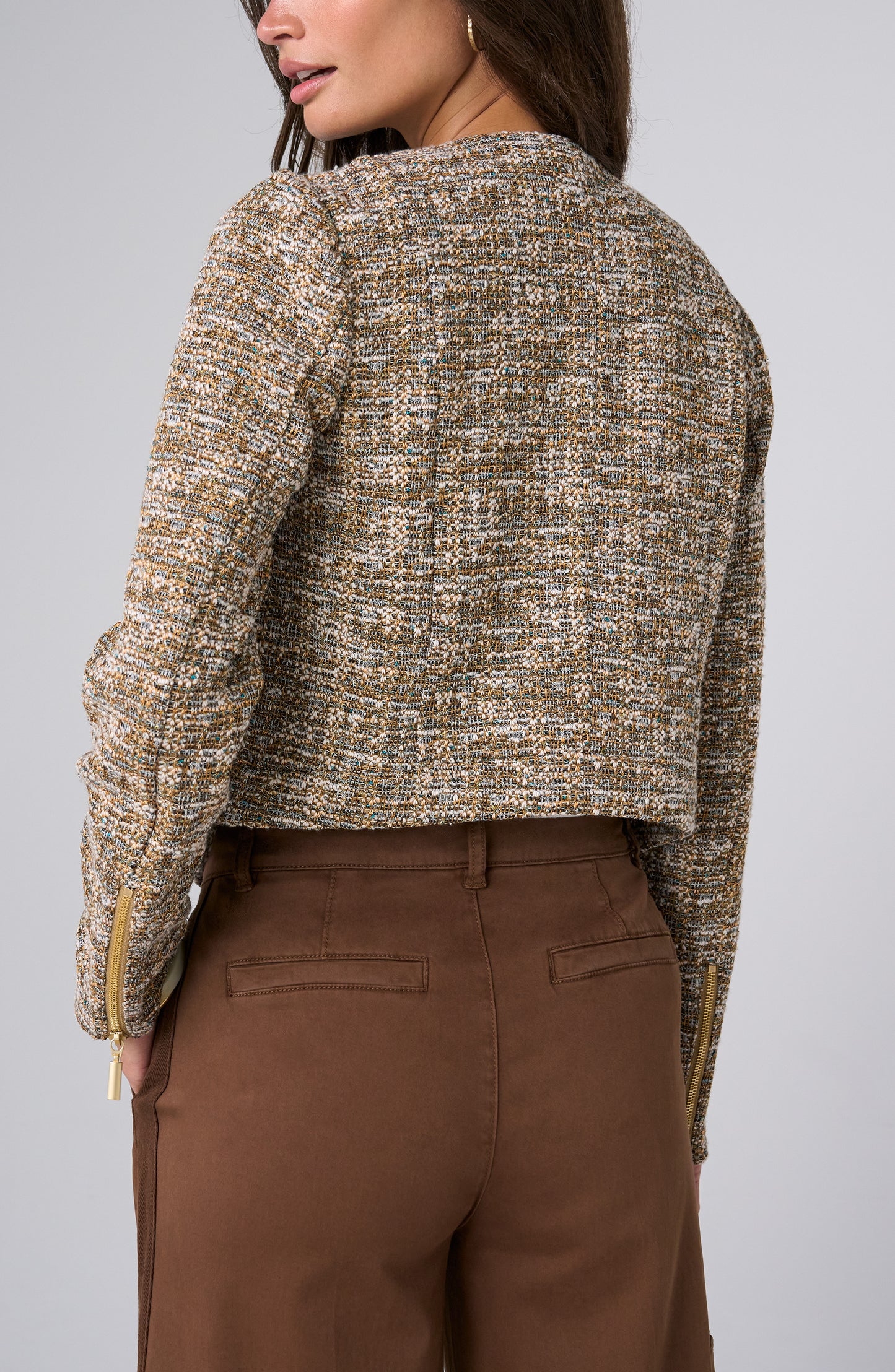 Collarless Moto Jacket